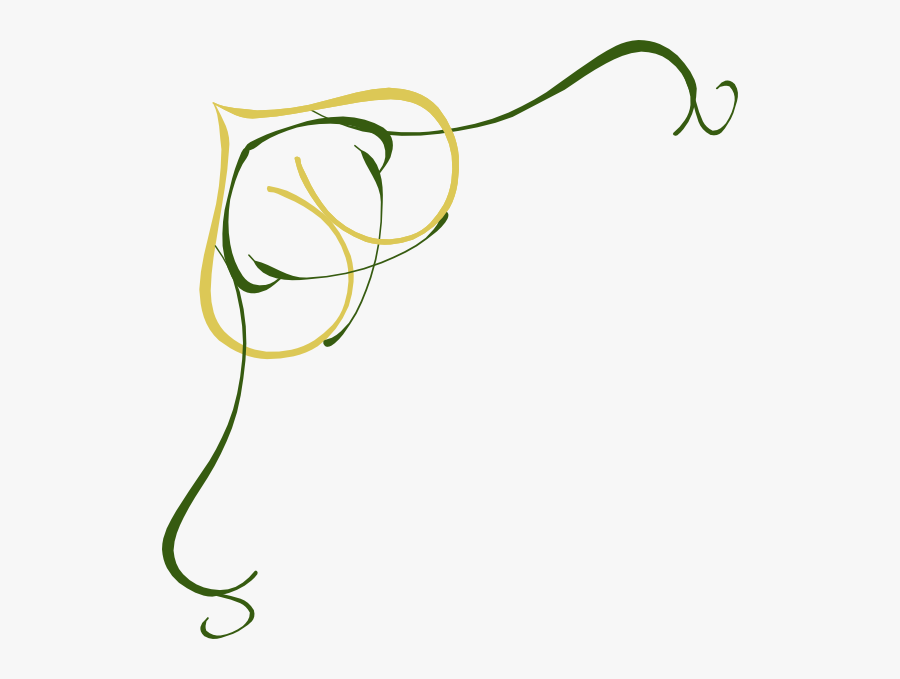 Gold Heart And Green Branches Svg Clip Arts - Green And Gold Heart, Transparent Clipart