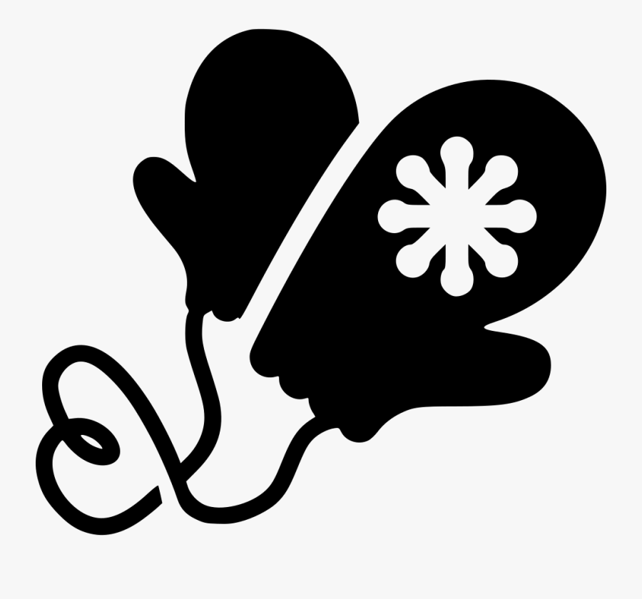 Leaf,black And White,plant,line Art,clip Art - Winter Gloves Icon Png, Transparent Clipart