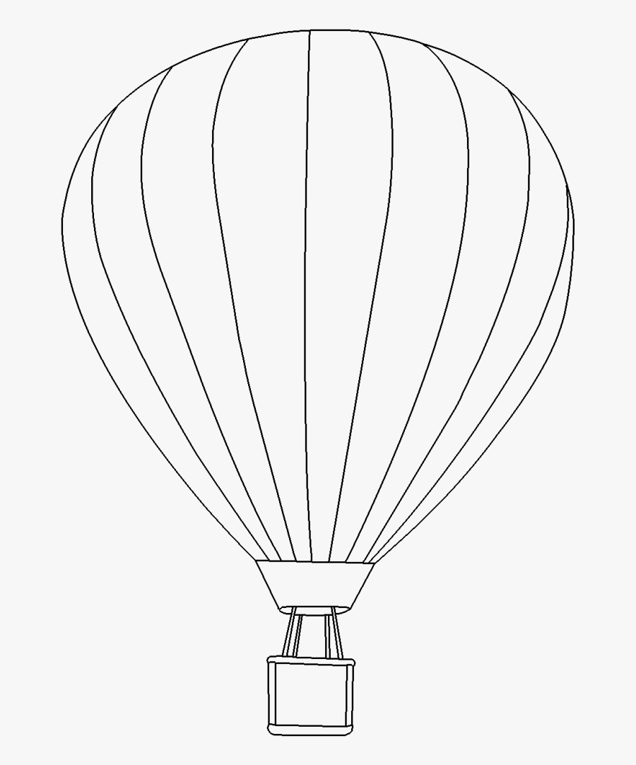 Balloon Outline Drawing At Getdrawings - Hot Air Balloon, Transparent Clipart