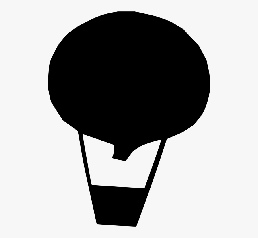 Siluet Balon Udara, Transparent Clipart