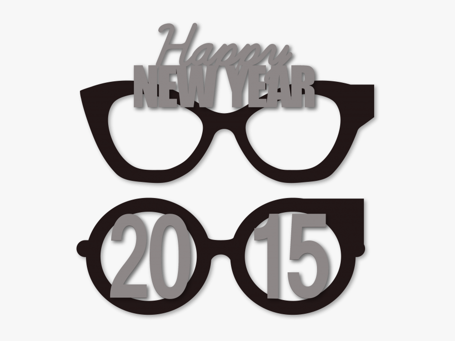 New Year"s 2015 Party Eye Glasses, Transparent Clipart
