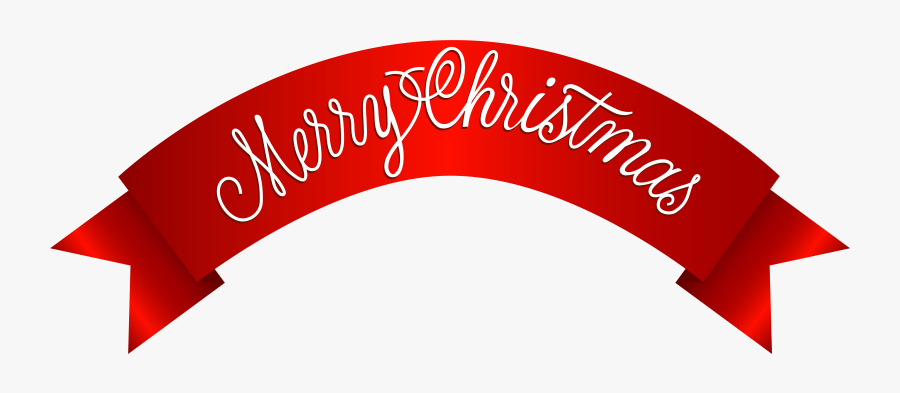 Transparent Banner Clip Art - Merry Christmas Banner Png, Transparent Clipart
