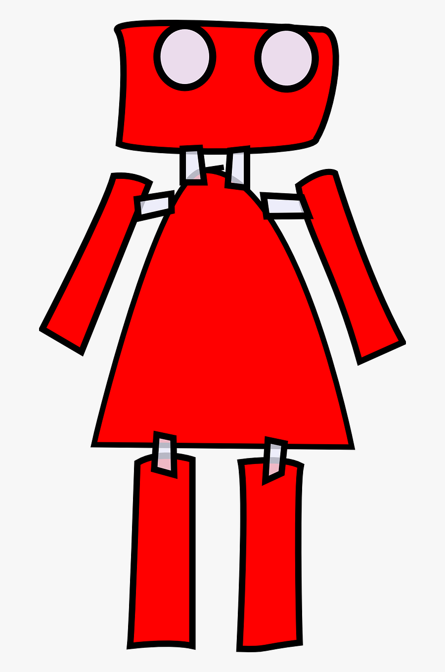 Red And Black Cartoon Robot, Transparent Clipart