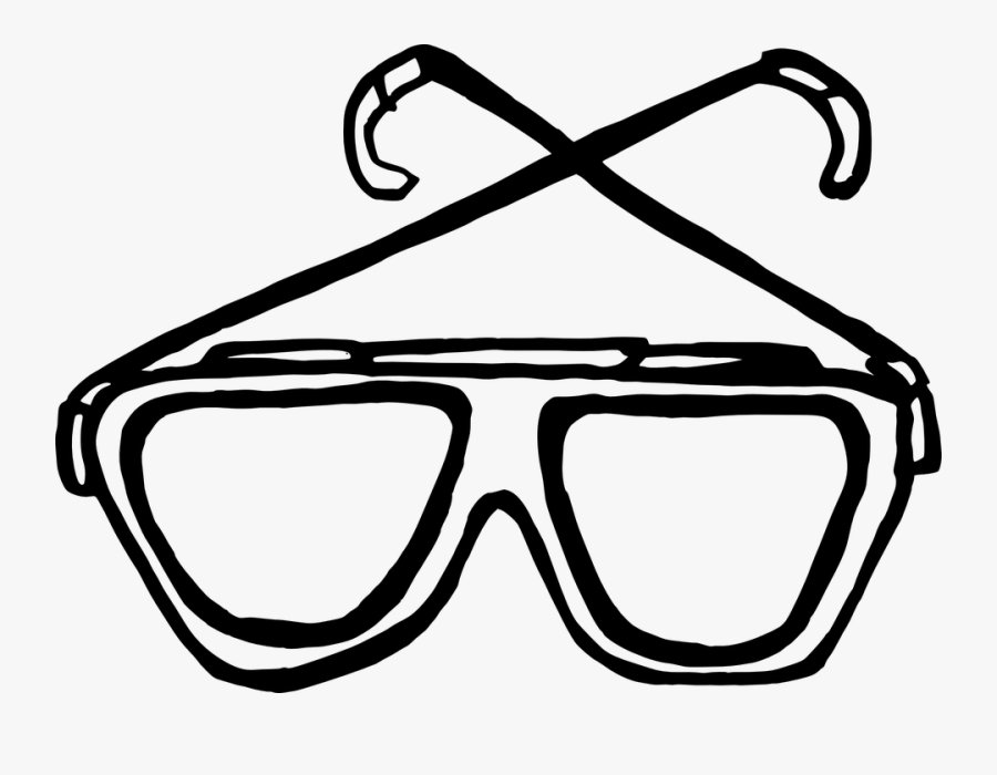 Spectacles Glasses Frame - Shades Black And White, Transparent Clipart