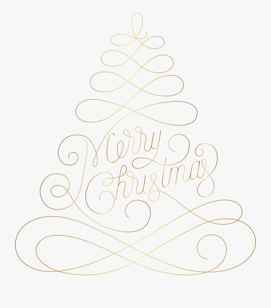 Merry Christmas Clipart White Tree - Christmas Tree, Transparent Clipart