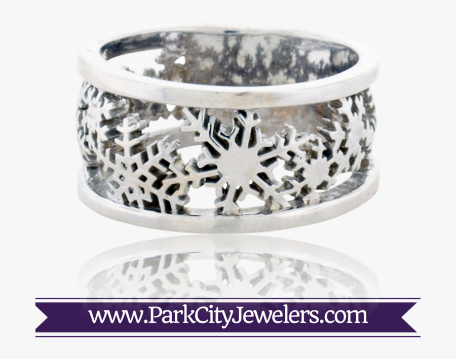 Transparent Engagement Ring Clipart - Sterling Silver Snowflake Ring, Transparent Clipart