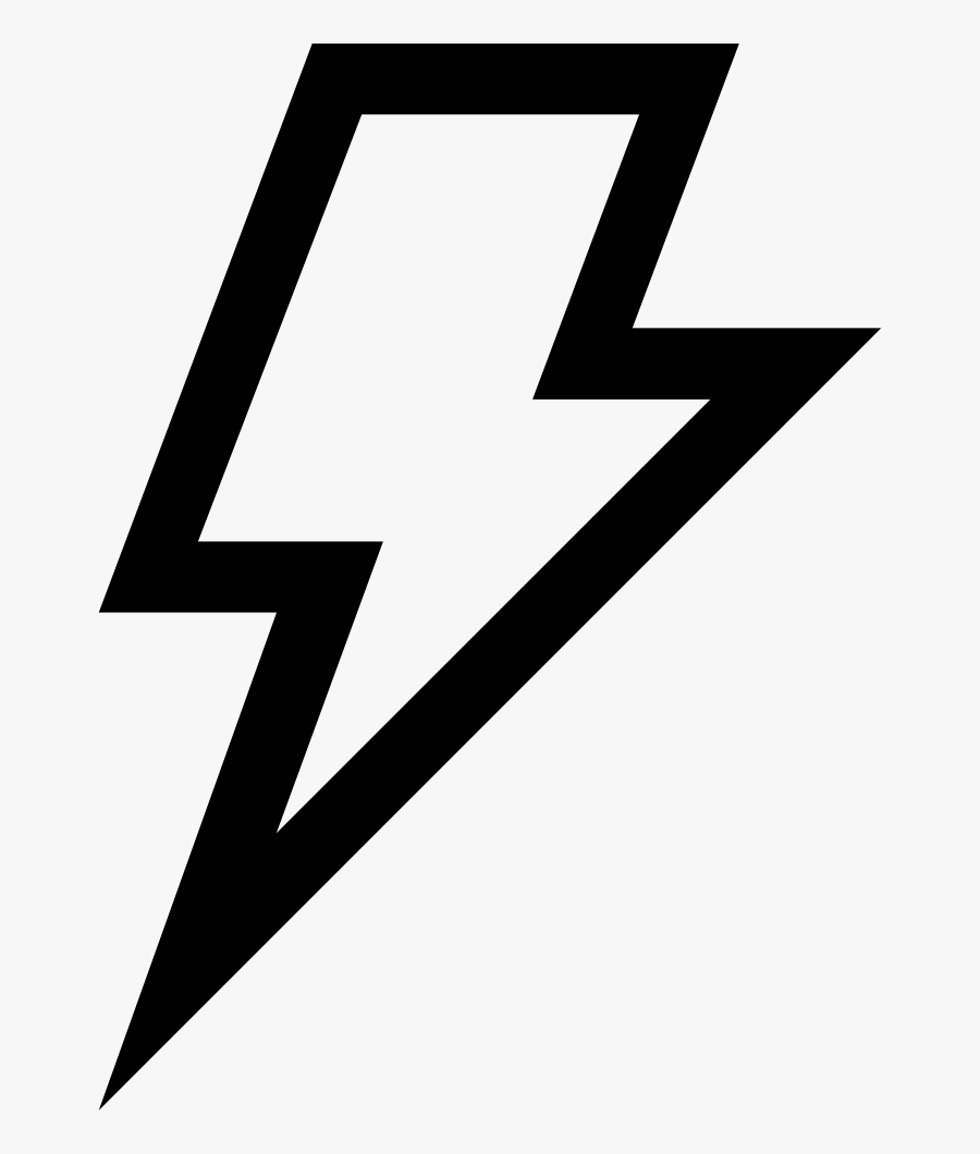 Clip Art Outlined Weather Symbol Svg - Transparent Lightning Bolt Icon, Transparent Clipart