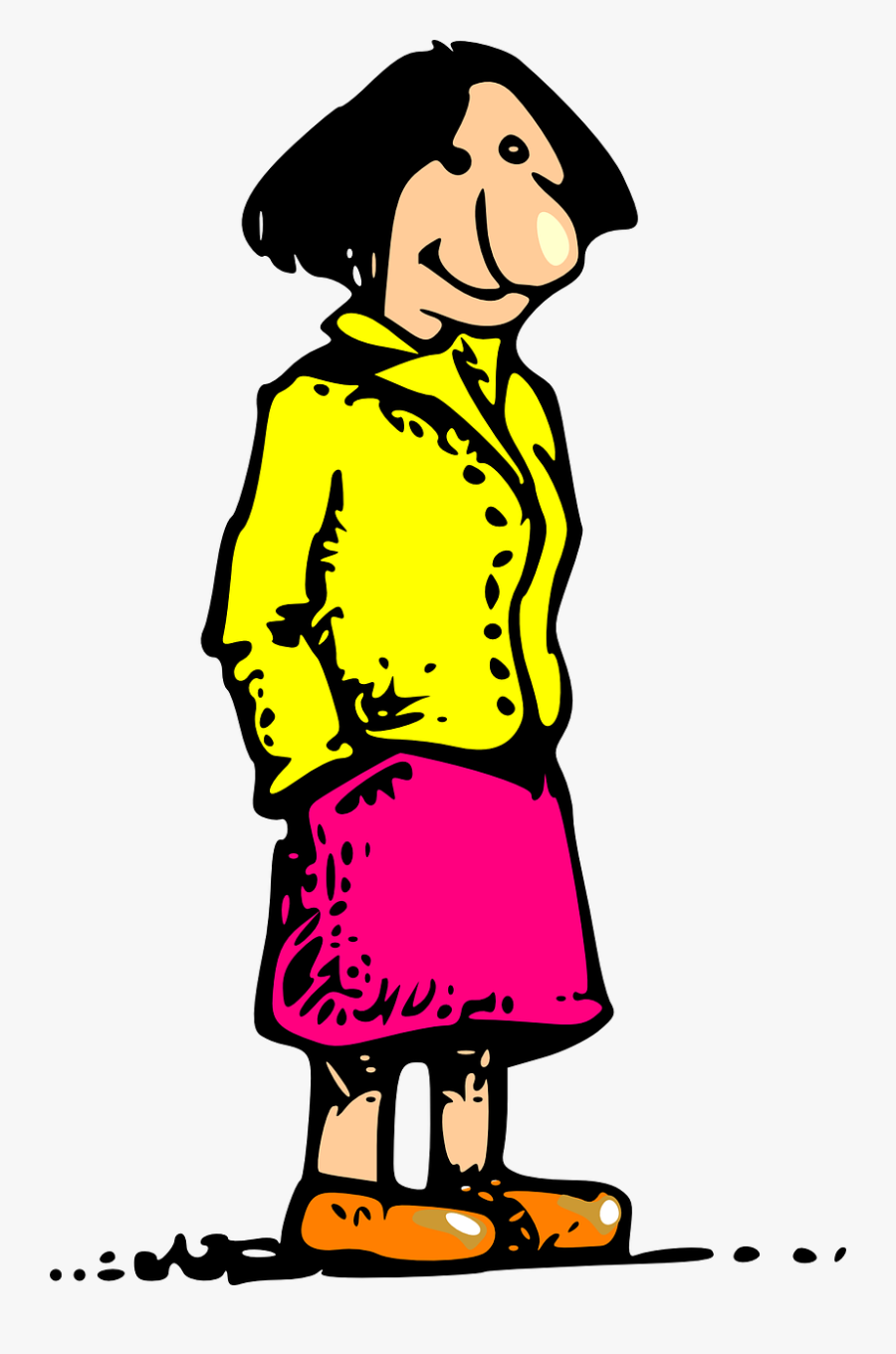 Women Clipart Nose Big Nose Girl Cartoon , Free Transparent Clipart