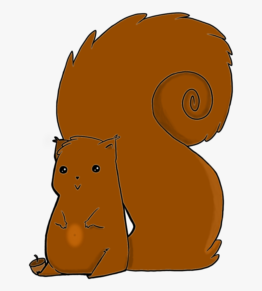 Hibernating Squirrel Clip Art - Chubby Squirrel Art, Transparent Clipart