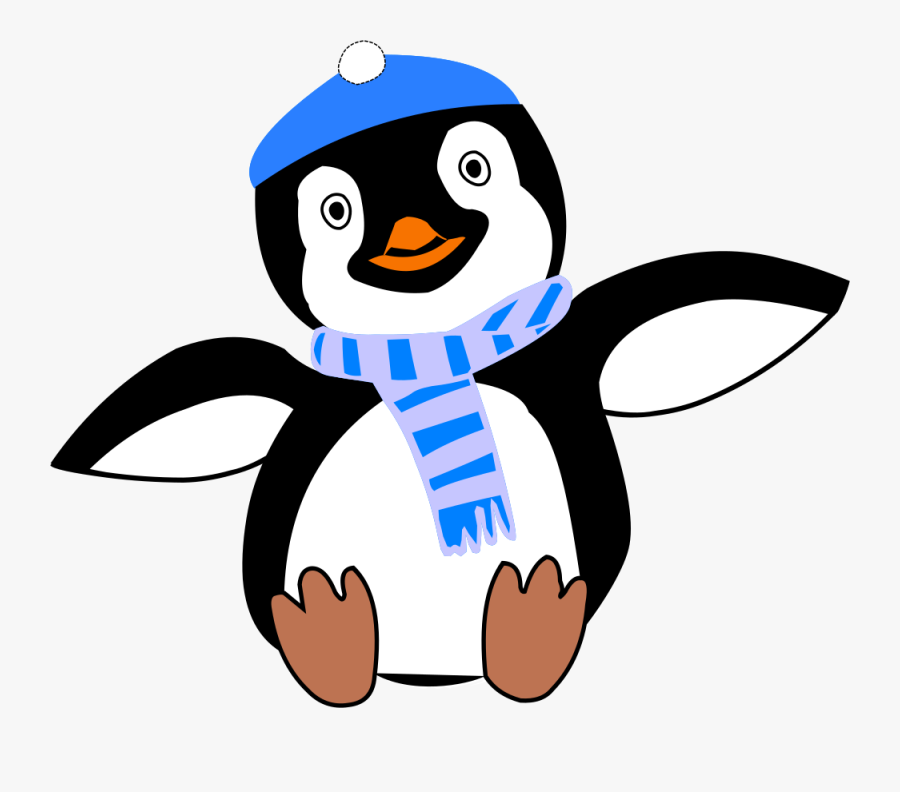 Pinguin Im Winter - Imagem De Frio Png, Transparent Clipart