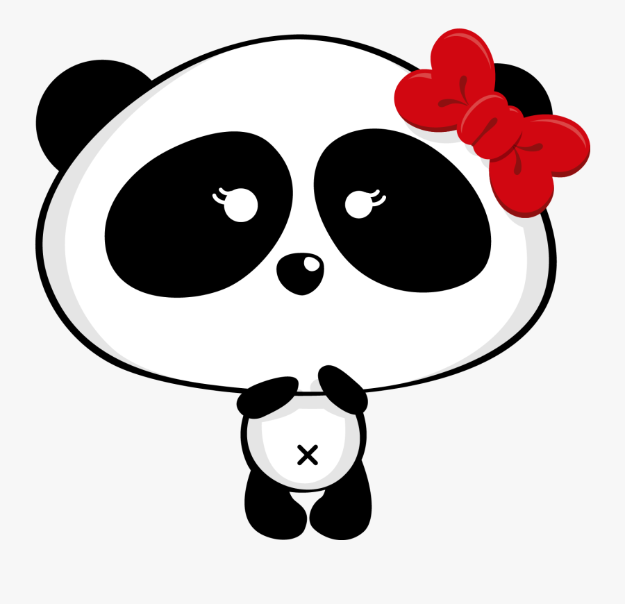 Clipart De Osos Panda - Funny Panda Black And White Clipart, Transparent Clipart