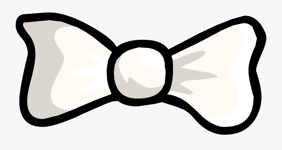 Bow Tie Club Penguin - White Bow Tie Transparent, Transparent Clipart