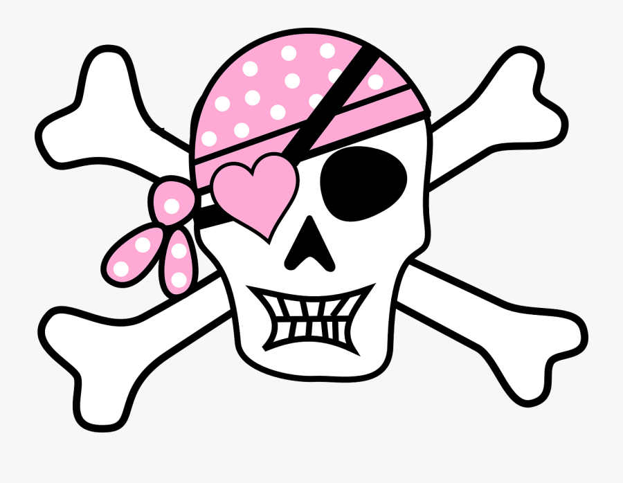 Pirate Clipart Skull And Crossbones - Pirate Skull Drawing Easy, Transparent Clipart
