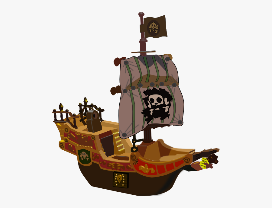 Pirate - Clipart - For - Kids - Cartoon Captain Hook Ship, Transparent Clipart