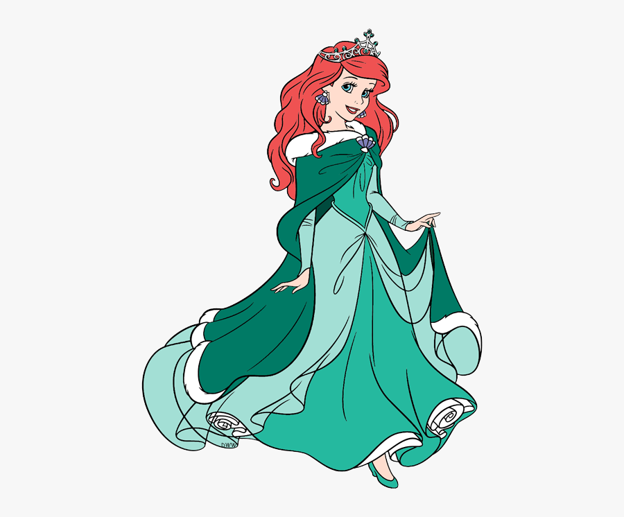 Clipart Winter Holiday - Disney Princess Ariel Winter, Transparent Clipart