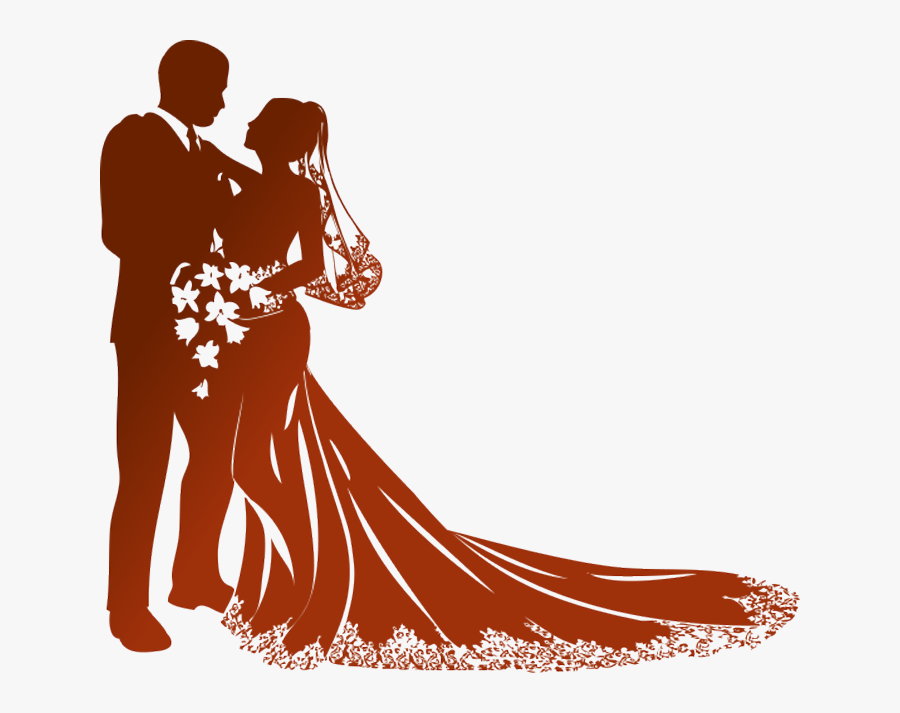 Transparent Bridal Shower Clip Art - Wedding Couple Logo Png, Transparent Clipart