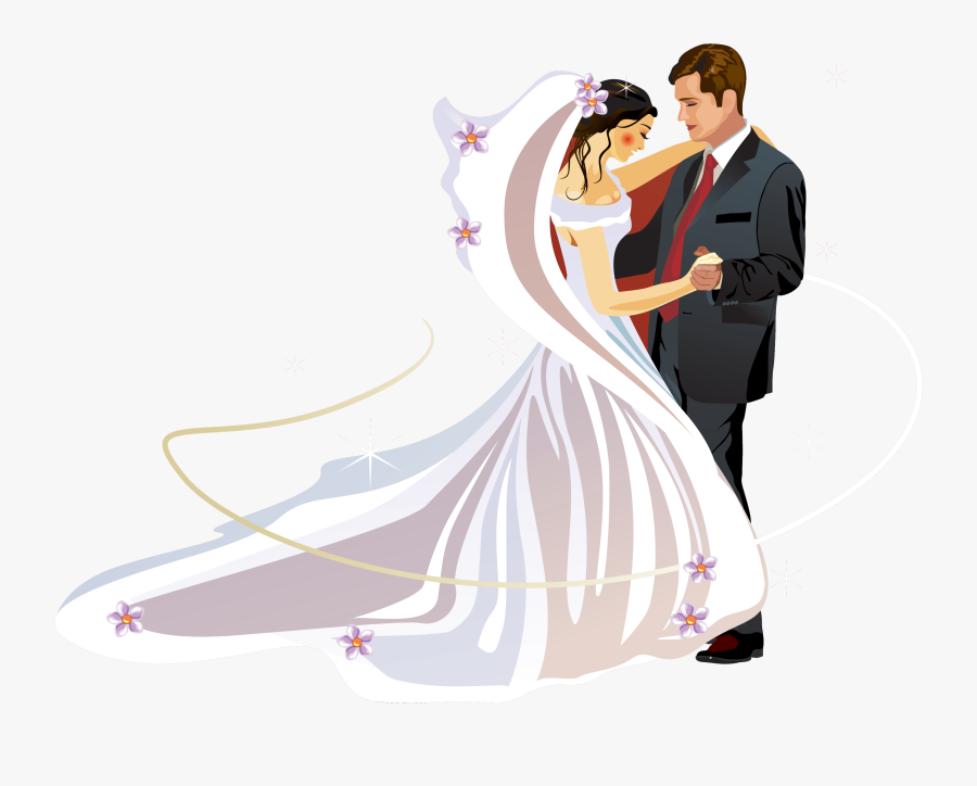 Transparent Wedding Clip Art - Bride And Groom Clipart Png, Transparent Clipart