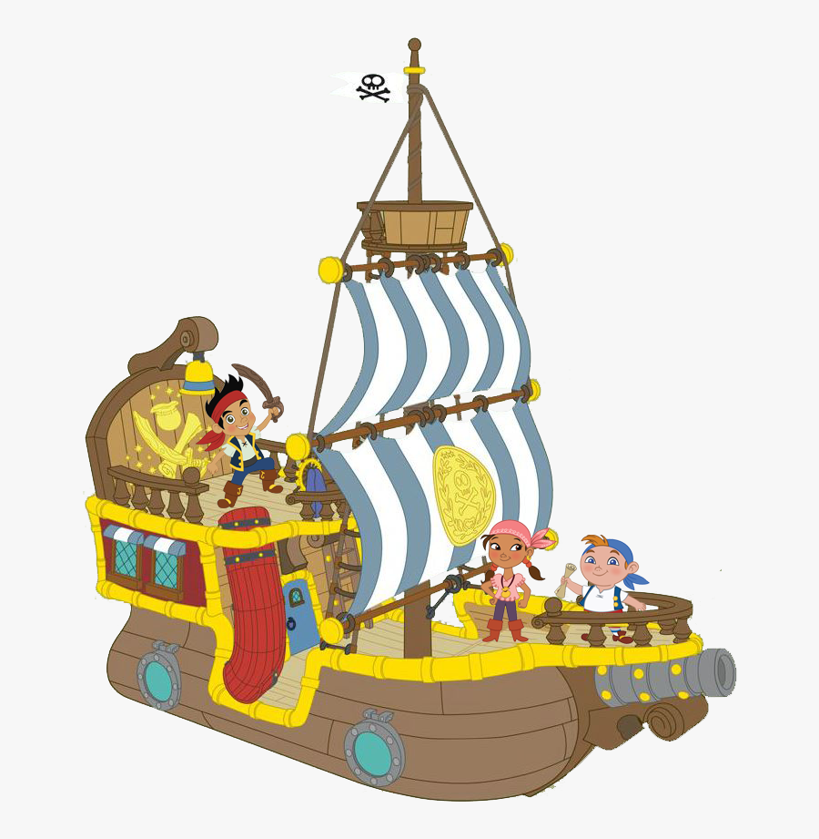 Jake And The Neverland Pirate Clipart Black And White - Barco De Jake Y Los Piratas, Transparent Clipart