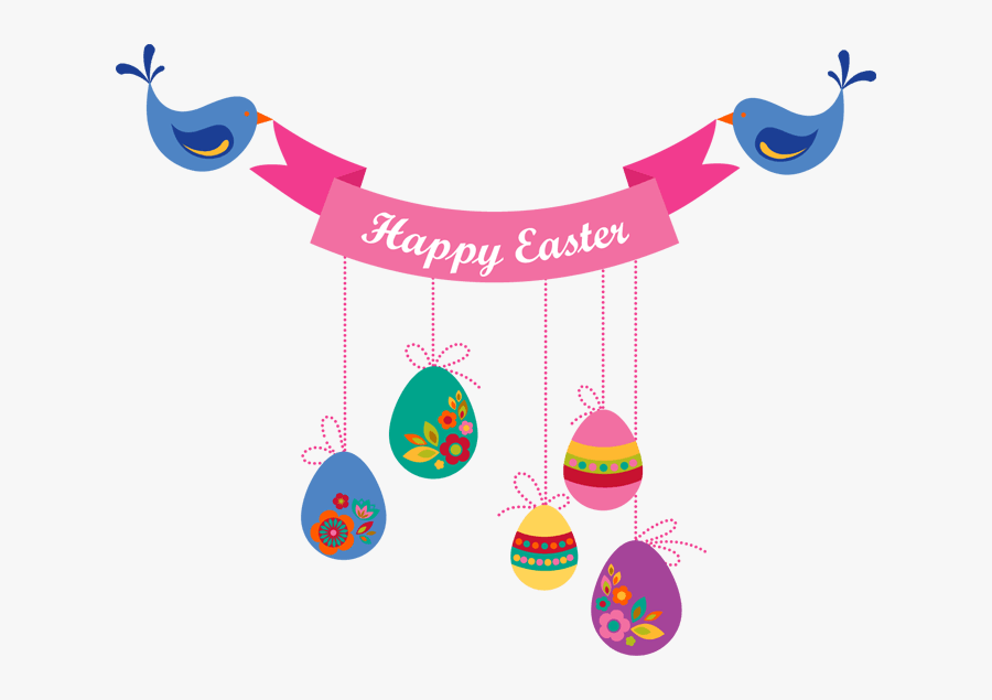 Happy Easter Banner Clip Art, Transparent Clipart