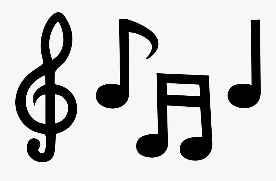 Music Notes Clipart Black And White - Music Note Clipart No Background, Transparent Clipart