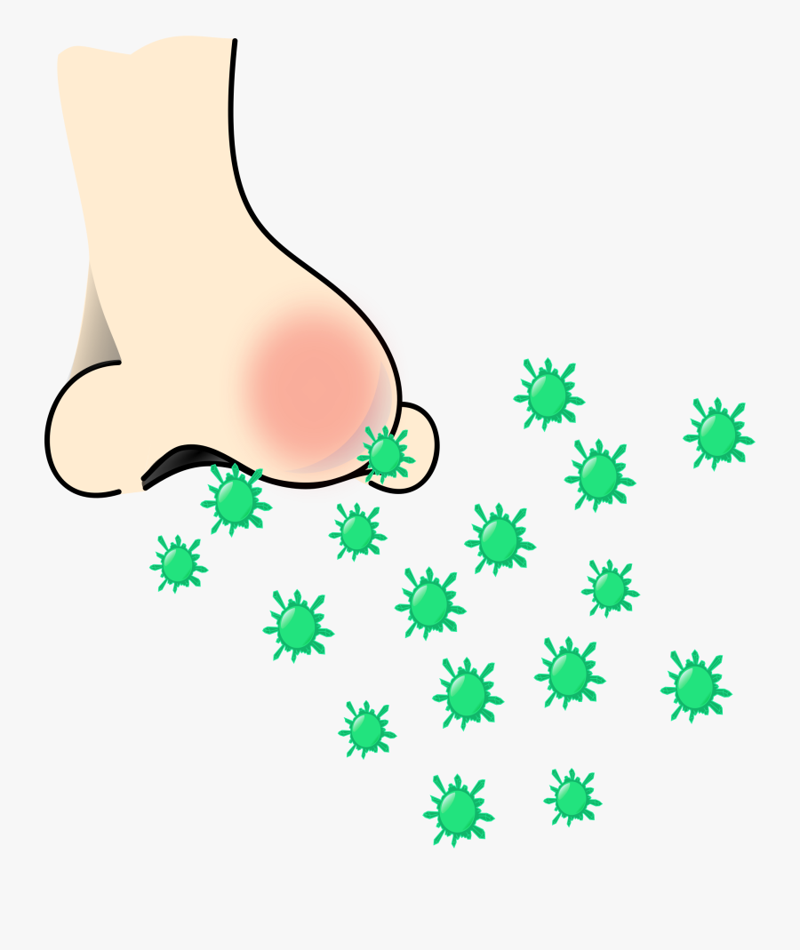 Transparent Sneeze Clipart - Nose Allergy Clipart, Transparent Clipart
