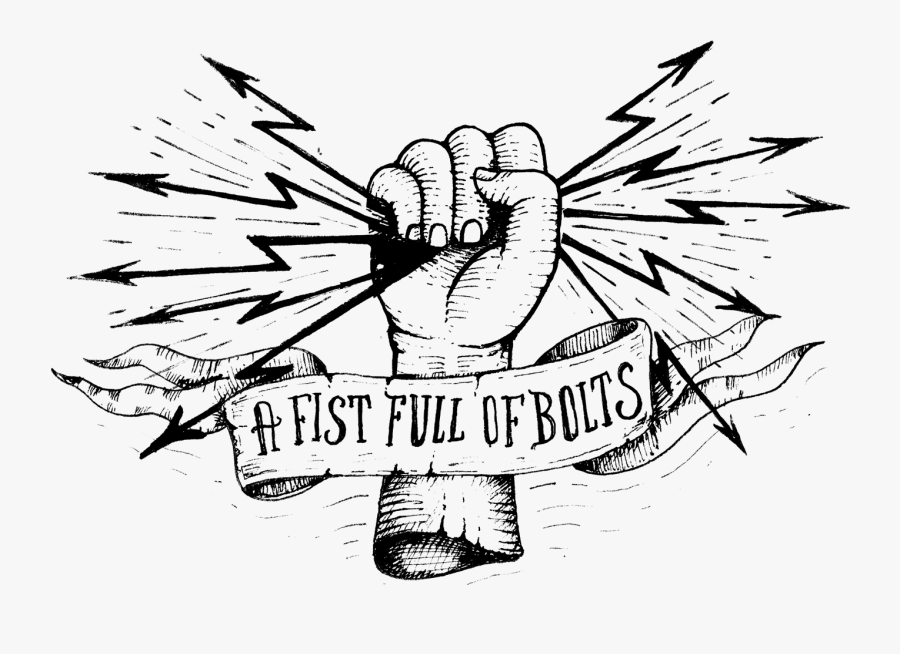 Clip Art Kristen And Eric Hurricane - Fist Full Of Lightning, Transparent Clipart