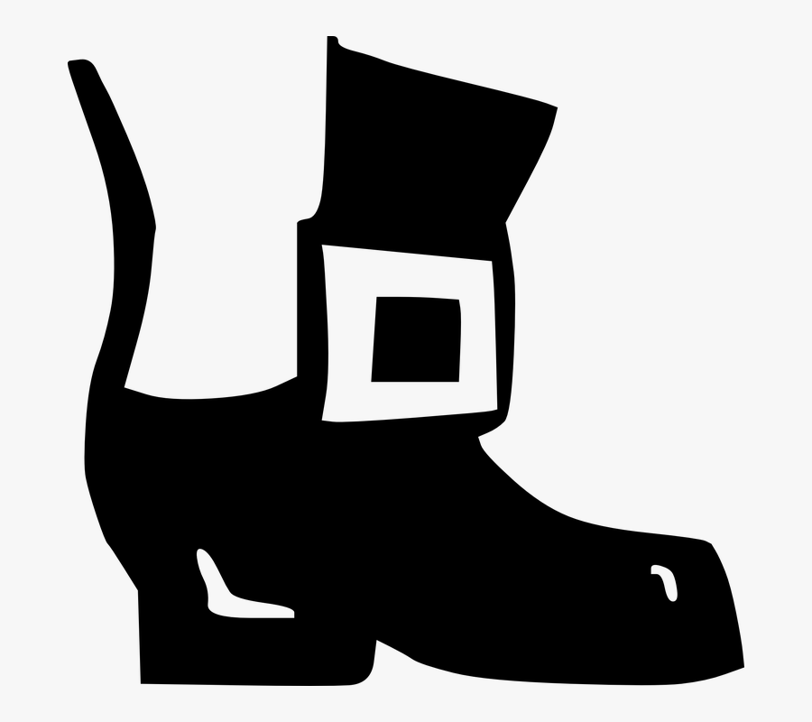 Svg Freeuse Library Cowboy Boots Clipart Black And - Leprechaun Shoes Clipart, Transparent Clipart