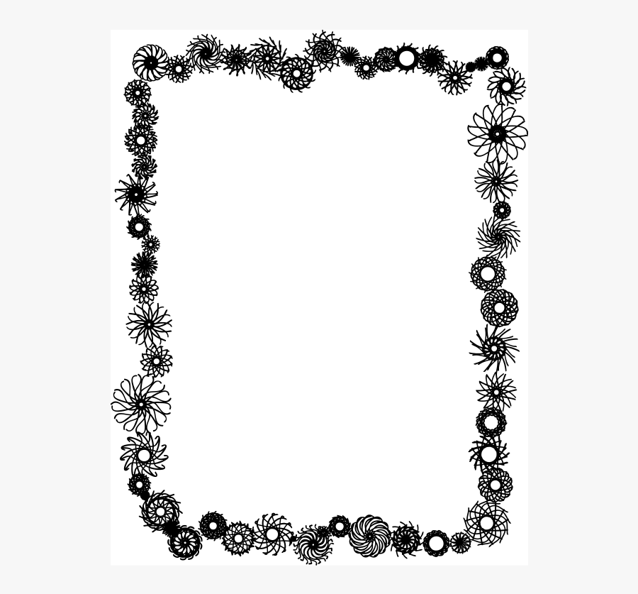 Border Design Black And White Clipart, Transparent Clipart