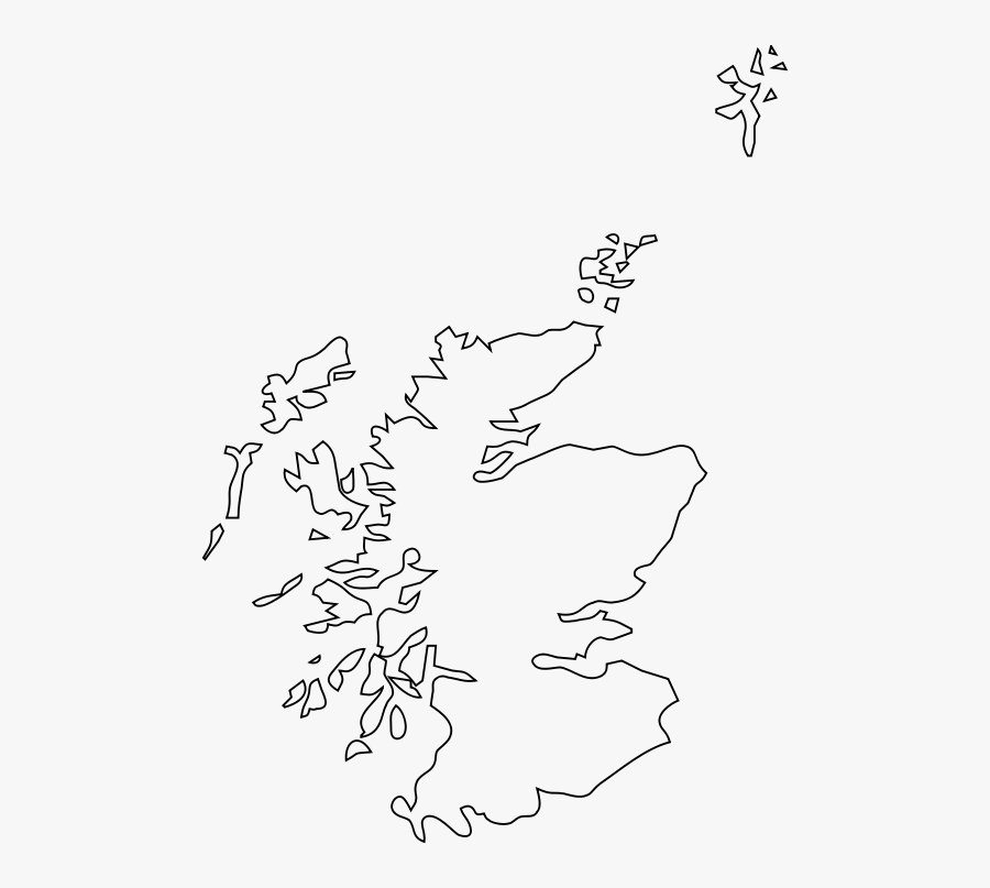 Map Of Scotland - Map Of Scotland Template, Transparent Clipart