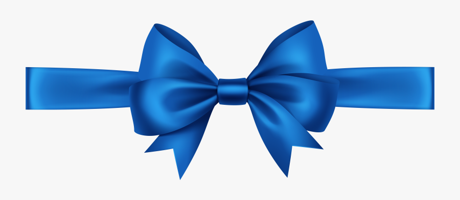 Ribbon With Bow Blue Transparent Png Clip Art Image - Blue Ribbon Png Transparent, Transparent Clipart