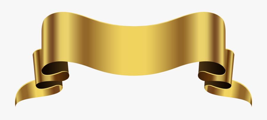 Banner Clipart Gold Png - Gold Banner Transparent Background, Transparent Clipart