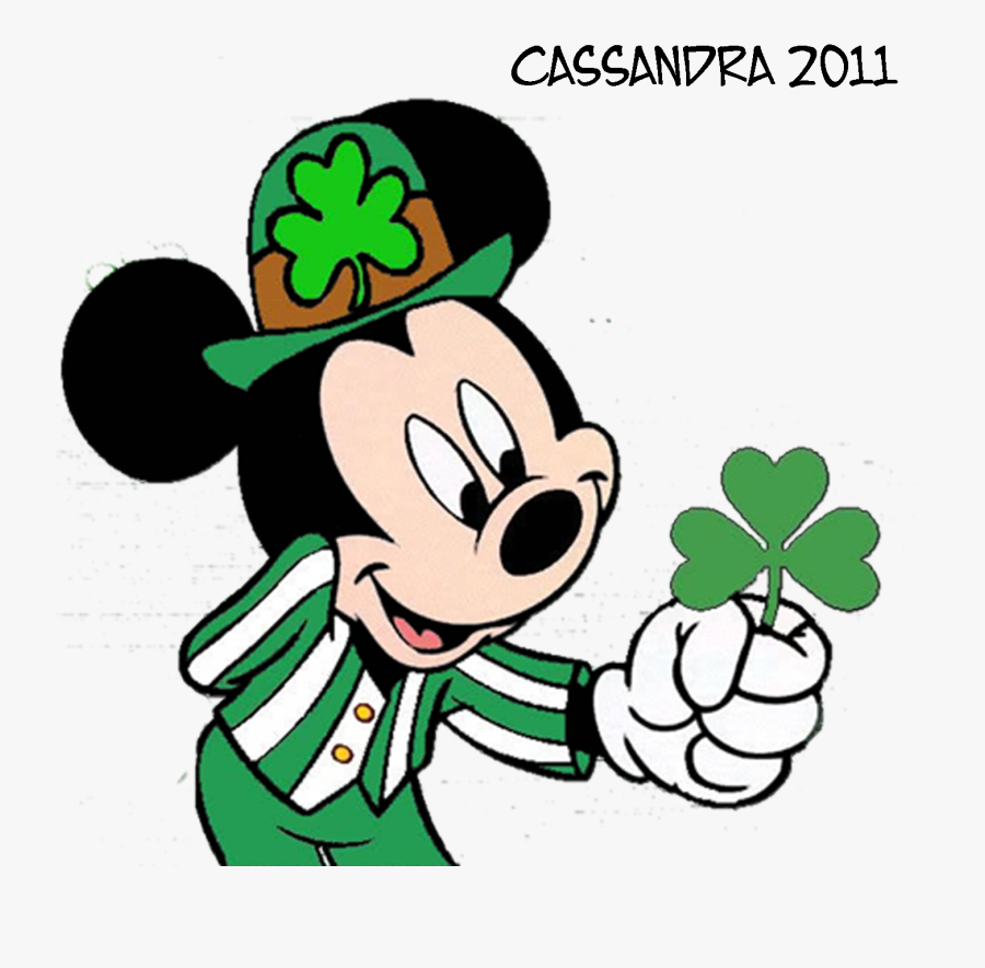 Image Black And White Library Mickey Mouse Leprechaun - Disney St Patricks Day, Transparent Clipart