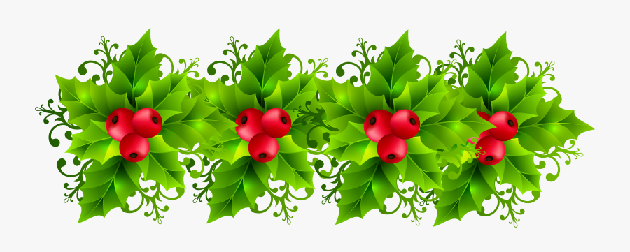 Picture Black And White Stock Holly Garland Transparent - Christmas Clip Art Png, Transparent Clipart