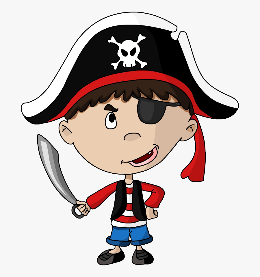 Pirate Cartoon Kid, Transparent Clipart