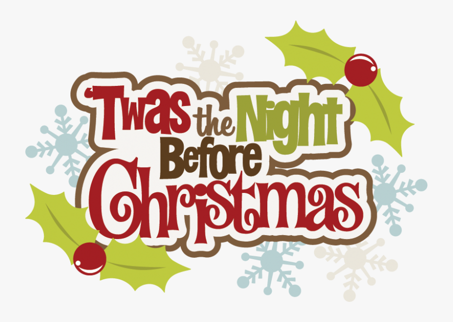 Merry Christmas Clipart Church - Night Before Christmas Sign, Transparent Clipart