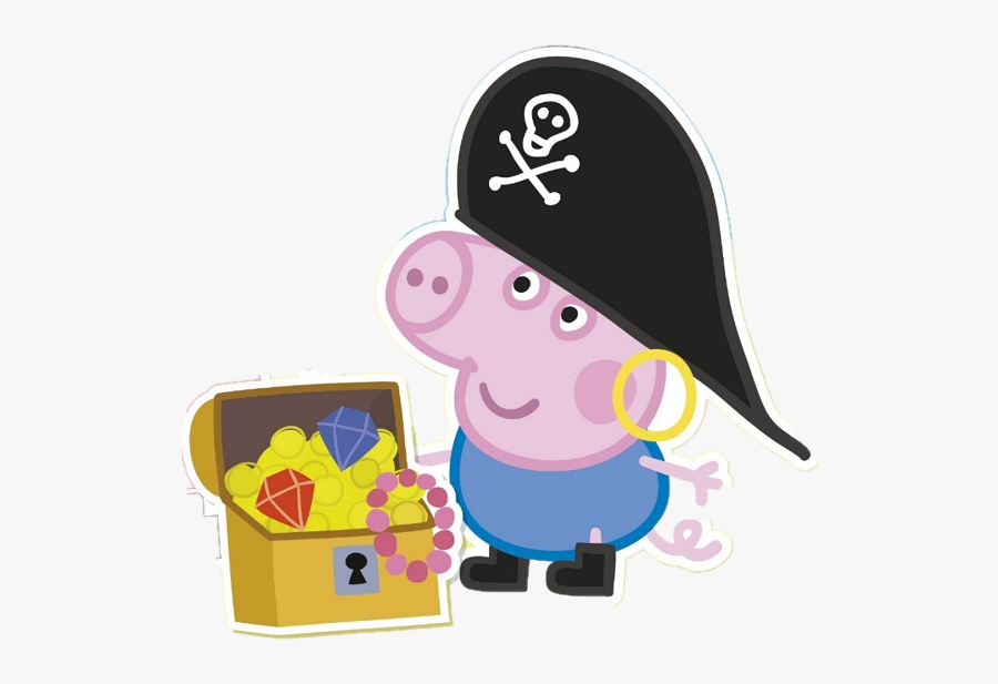 George Pig Pirate Clipart Free Download - George Pig Birthday, Transparent Clipart