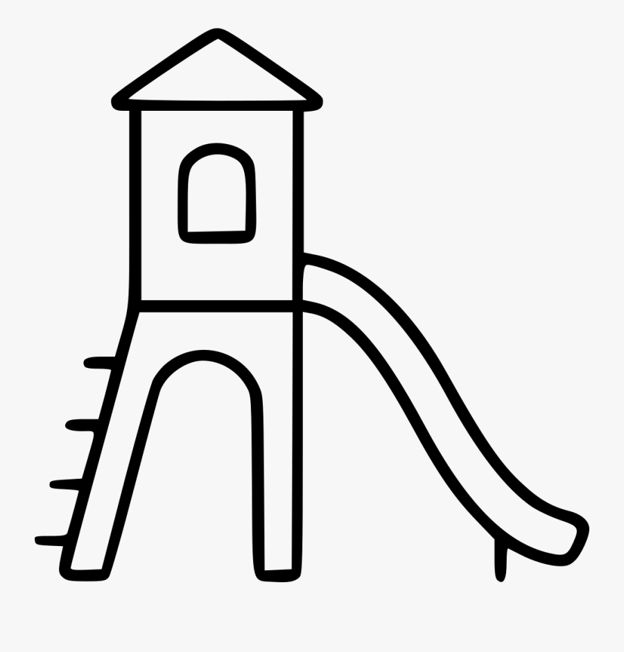 Transparent Playground Clipart Black And White - Hand Drawn Playground Sketch, Transparent Clipart