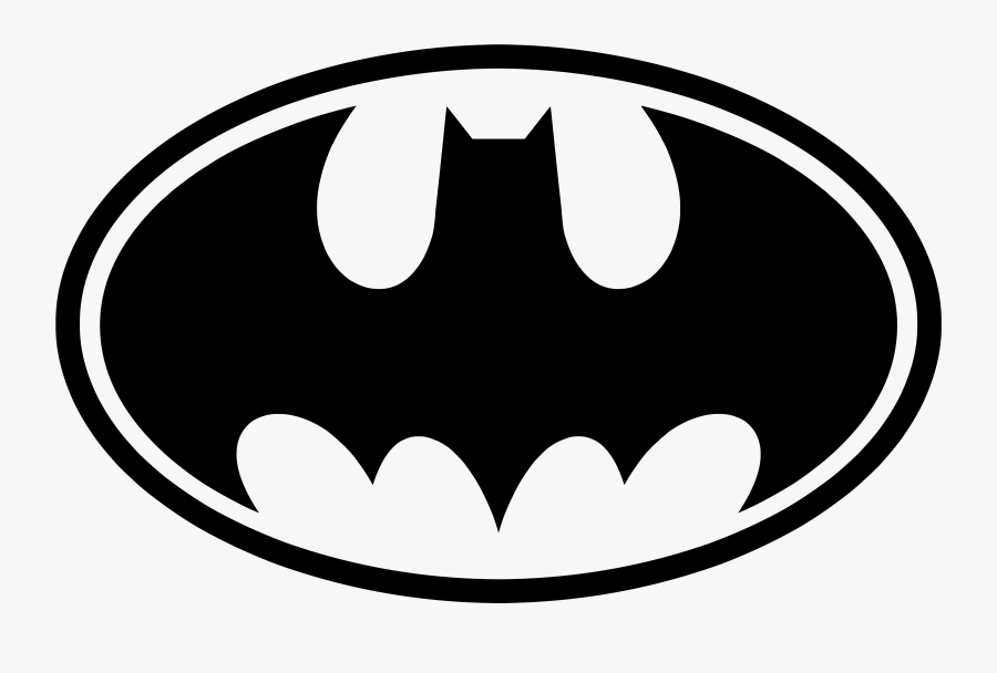 Batman Logo White Background, Transparent Clipart