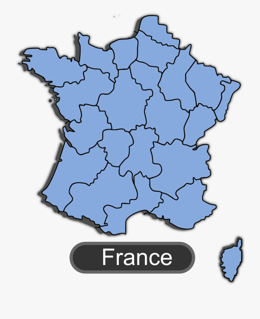 Map Of France - French Map Easy To Draw, Transparent Clipart
