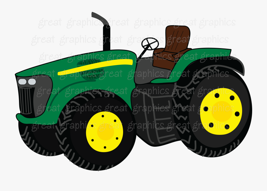 John Deere Tractors Girls And Black On Clip Art - John Deere Lawn Mower Clipart, Transparent Clipart