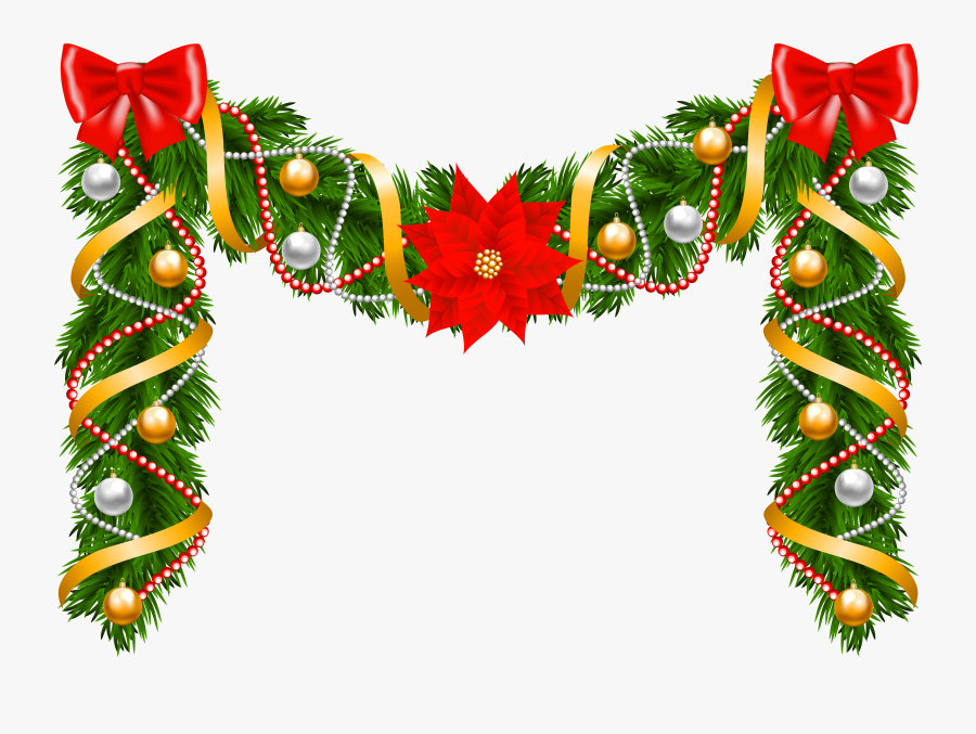 Transparent Christmas Garlands Png, Transparent Clipart
