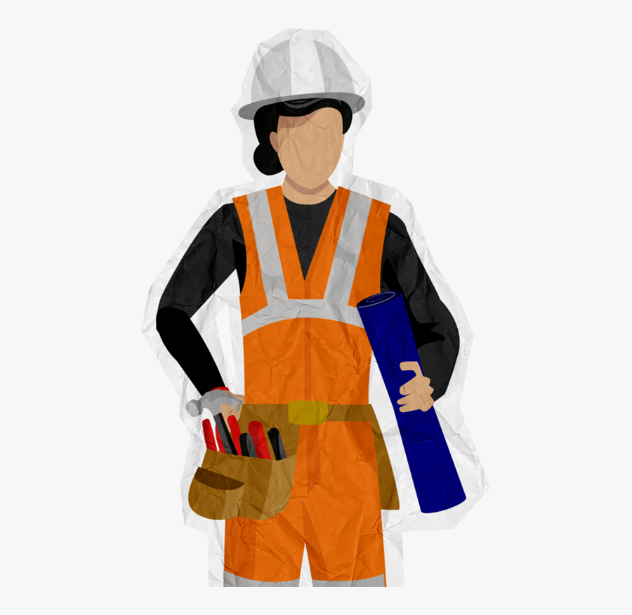Women In Constructorator Share - Clipart Construction Woman, Transparent Clipart