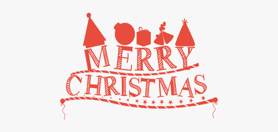 Merry Christmas And Happy New Year Text Png, Transparent Clipart