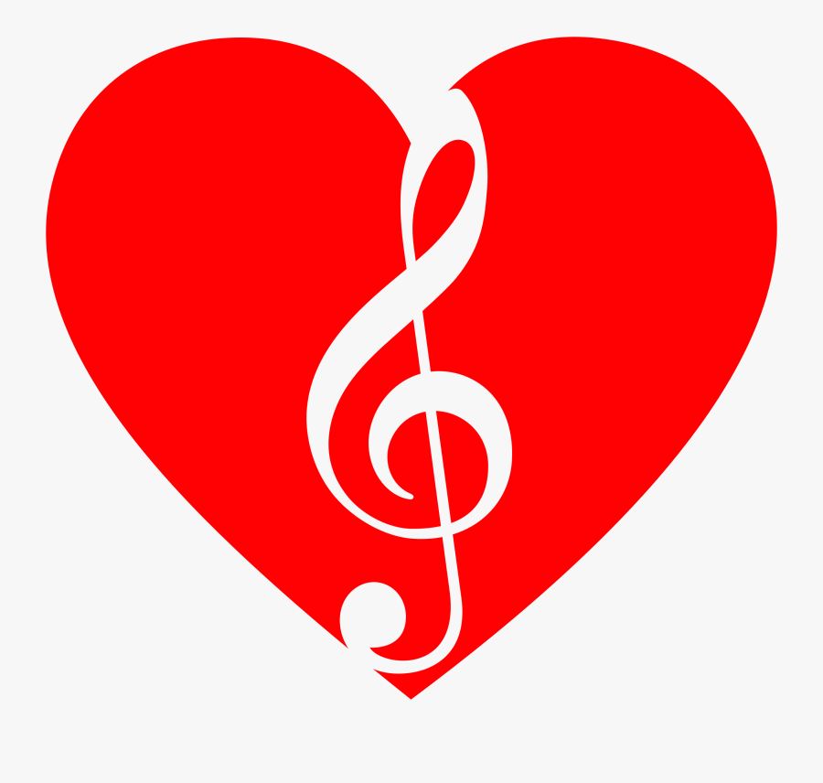 Clipart - Heart Music Note Transparent, Transparent Clipart