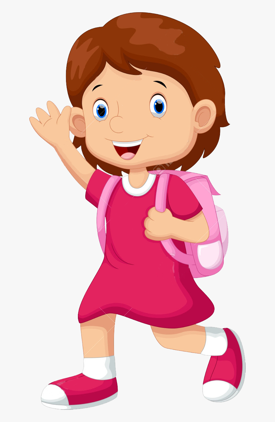 Clip Art High School Students Clipart - Girl Going To School Clipart, Transparent Clipart