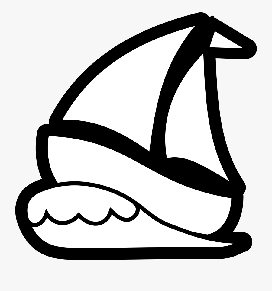 Free Sailboat Clipart Black And White Image - Sail Boat Clip Art, Transparent Clipart