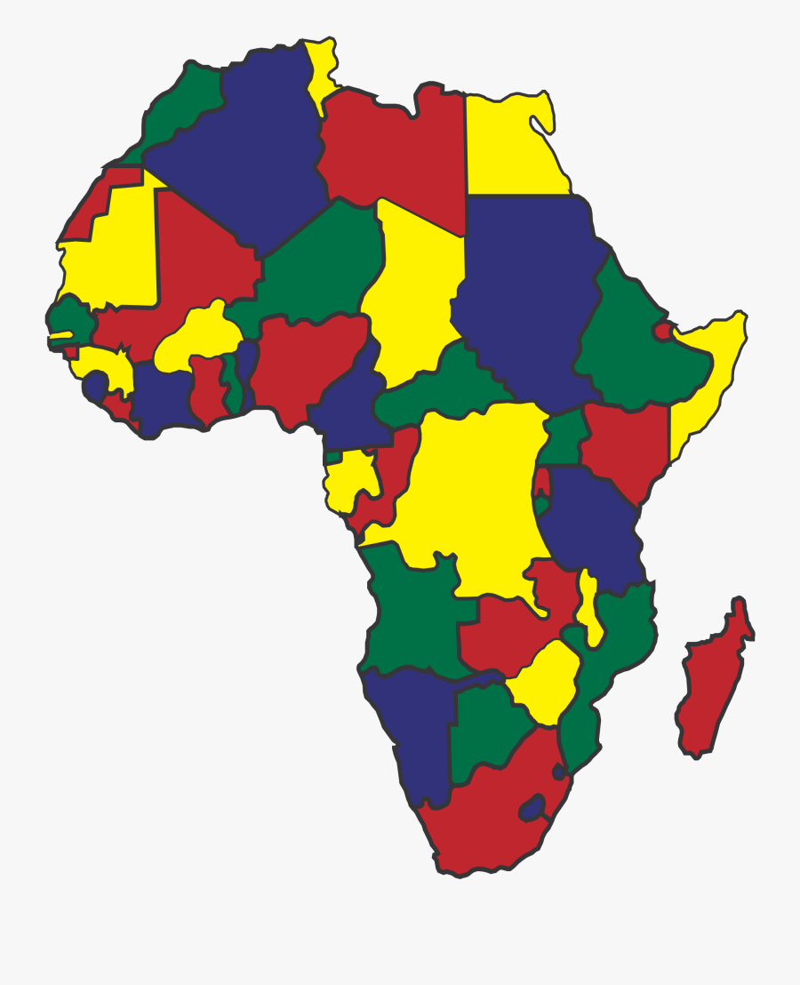 Image Royalty Free Africa Map Clipart - Colourful Map Of Africa, Transparent Clipart