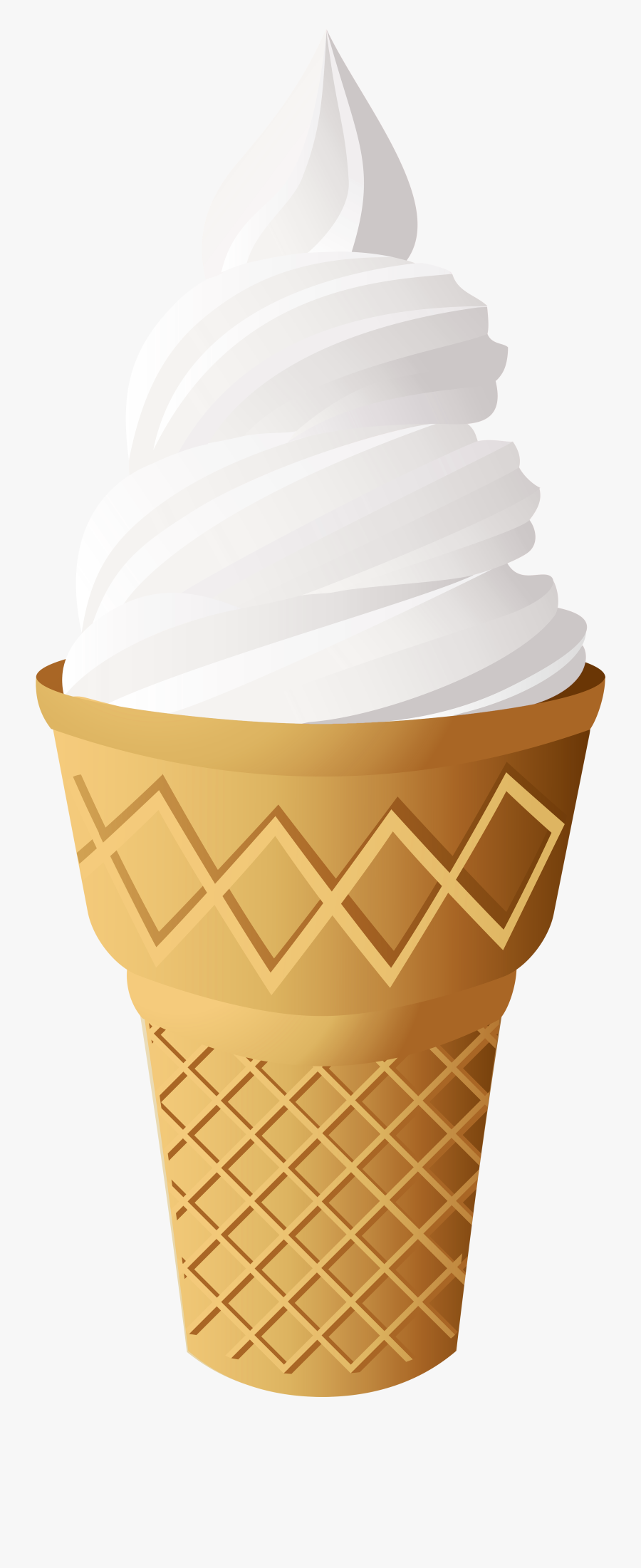 Vanilla Ice Cream Cone Png Clip Art - Ice Cream Illustration Tutorial, Transparent Clipart