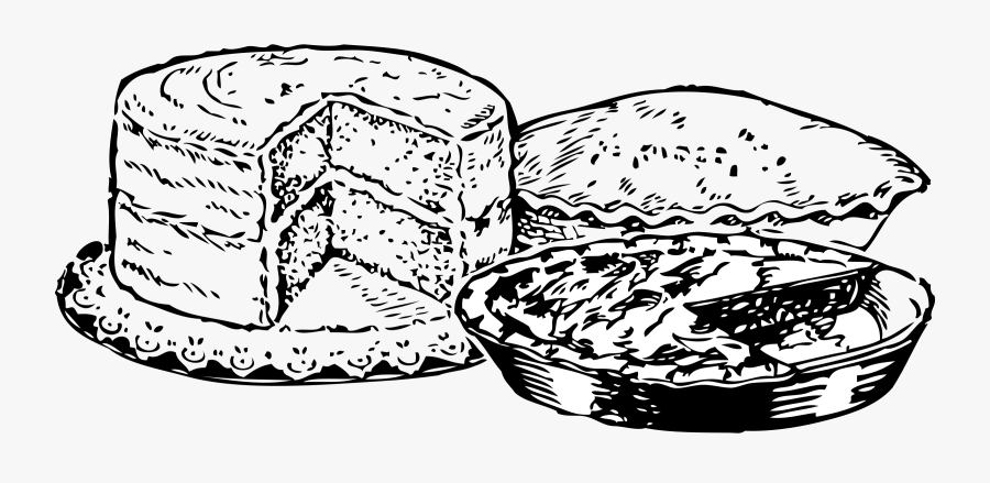 Clipart - Dessert Images Black And White, Transparent Clipart