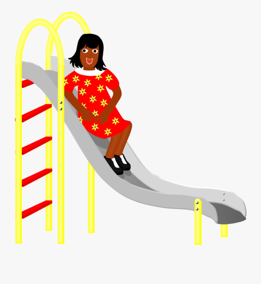 Fun, "un - Boy On A Slide, Transparent Clipart